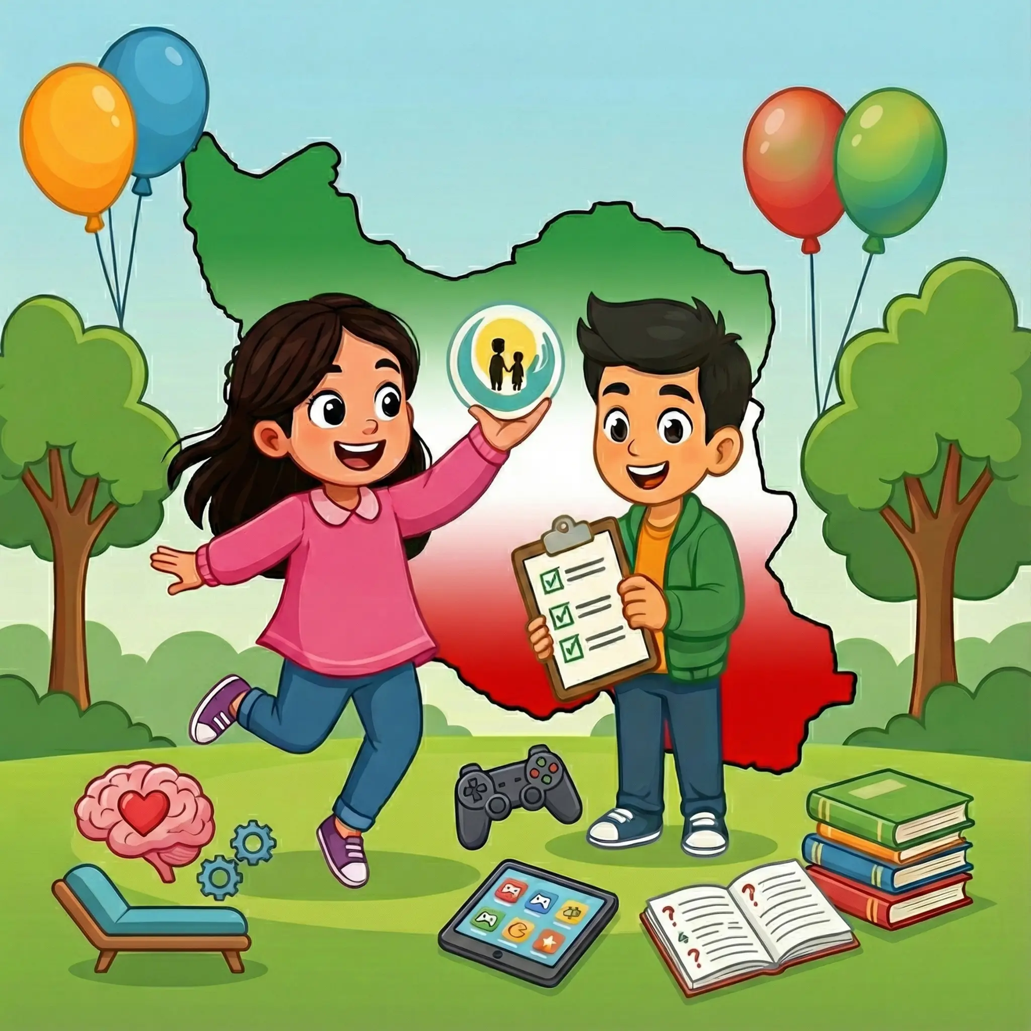 کودک شاد در حال بازی